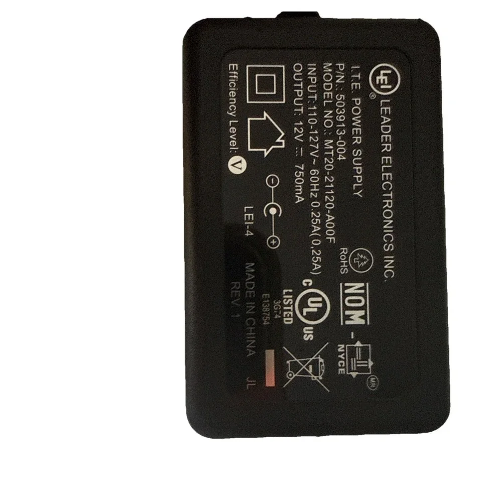 Power Supply LEI Leader Electronics ITE Tested 12V Adapter Model MT20-21120-A00F